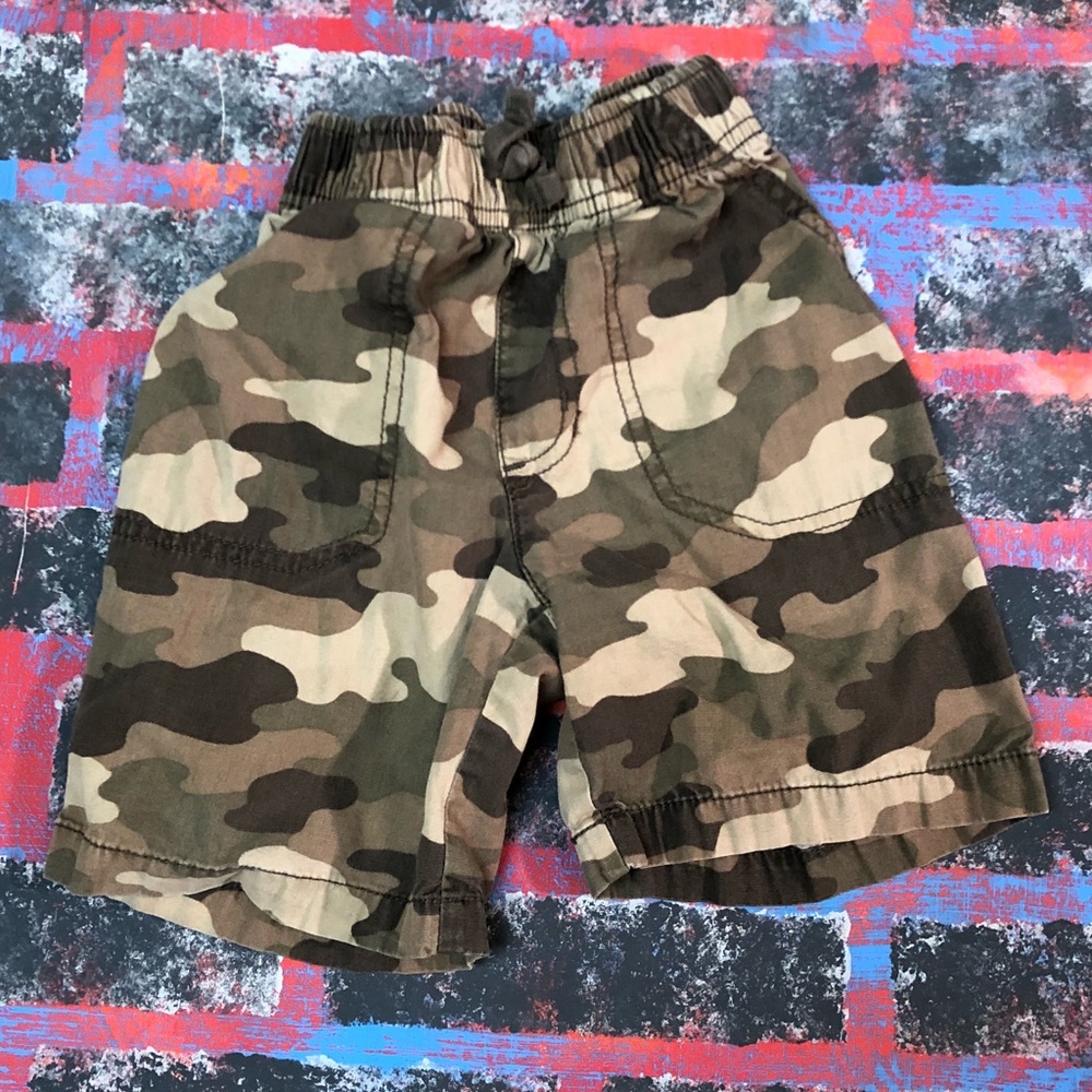 Boys Toddler Army Camo Shorts 4T